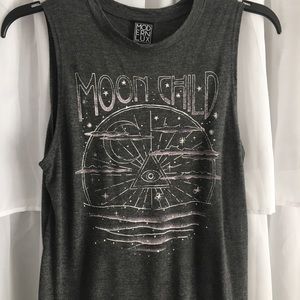 Grey Graphic Muscle Tank